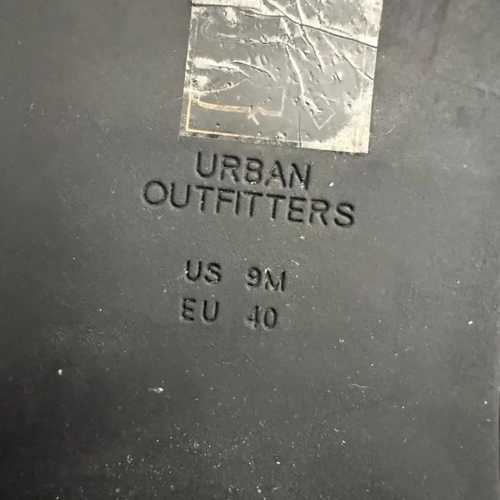 URBAN OUTFITTERS Zoe Studded triple black strappy boots, EUC! Size 9